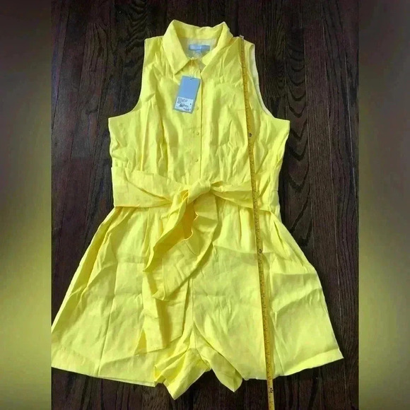 Antonio Melani Women’s 16 Hayden Linen Daylily Sleeveless Romper - NWT!!! - Picture 7 of 11